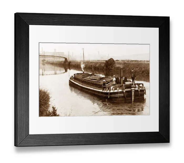 Framed Print : Barge, River Calder, Brighouse Framed Print : Barge, River Calder, Brighouse
