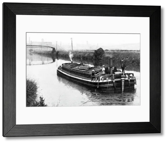 Framed Print : Brighouse River Calder barge early 1900s Framed Print : Brighouse River Calder barge early 1900s