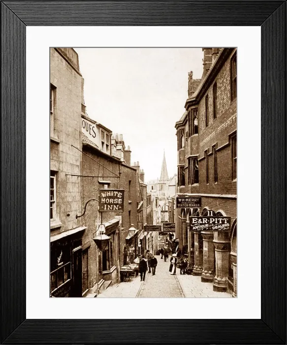 Framed Print : Bristol Christmas Steps early 1900s Framed Print : Bristol Christmas Steps early 1900s