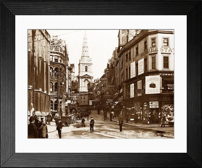 Framed Print : Bristol High Street early 1900s Framed Print : Bristol High Street early 1900s