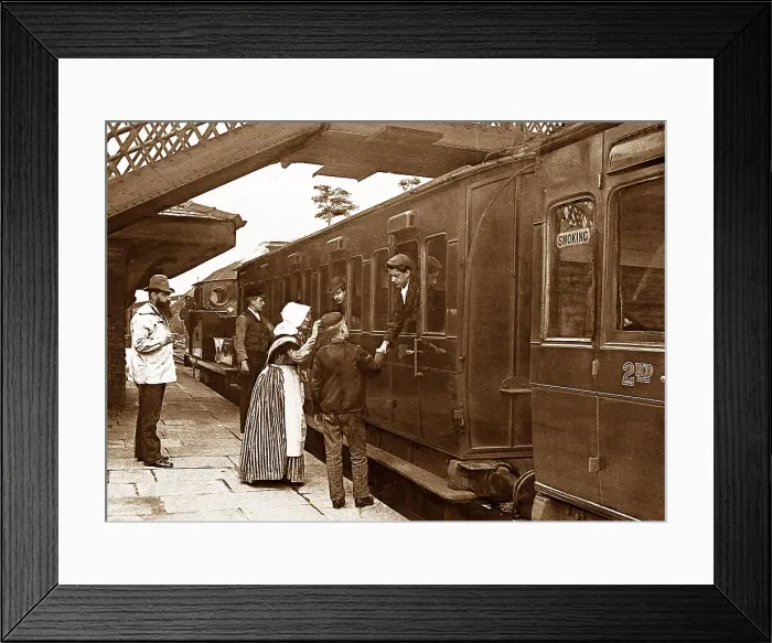 Framed Print : Brockholes Railway Station Victorian period Framed Print : Brockholes Railway Station Victorian period