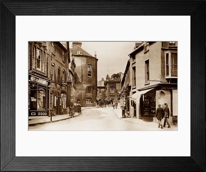 Framed Print : Buckingham Bridge Street early 1900s Framed Print : Buckingham Bridge Street early 1900s