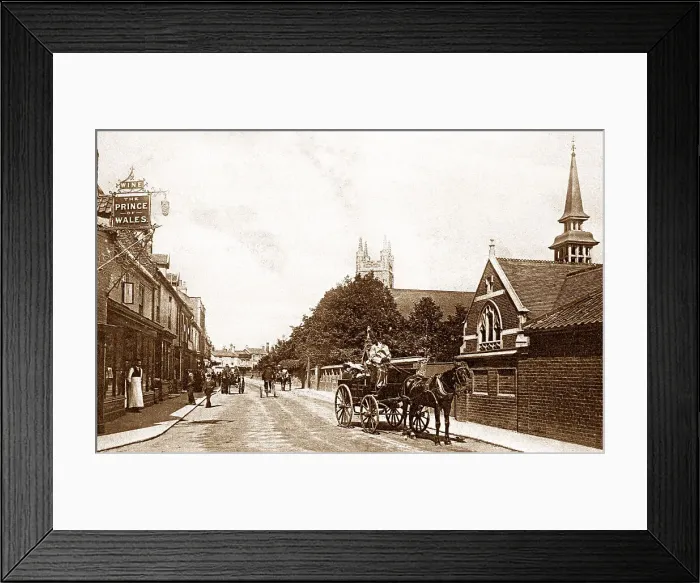 Framed Print : Bungay St. Mary's Street early 1900s Framed Print : Bungay St. Mary's Street early 1900s