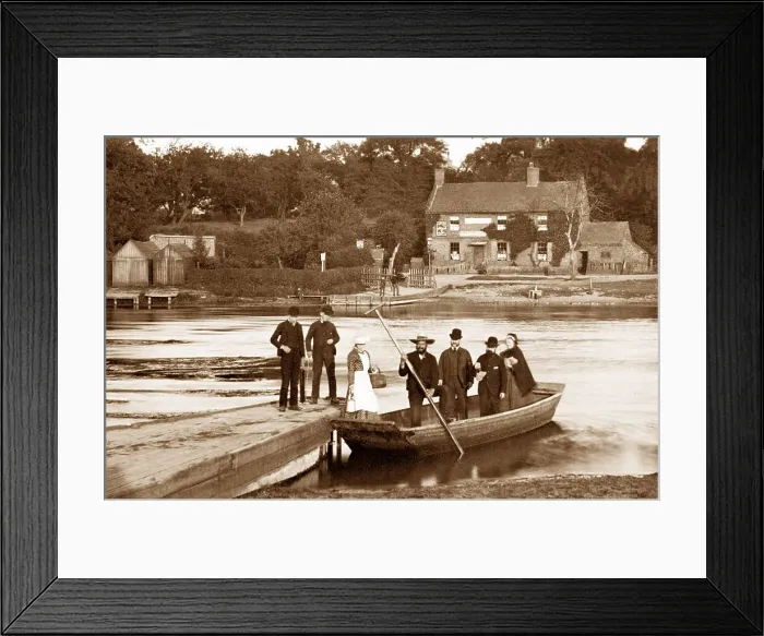 Framed Print : Burton-on-Trent The Old Ferry Victorian period Framed Print : Burton-on-Trent The Old Ferry Victorian period