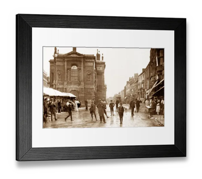 Framed Print : Bury St. Edmunds Town Hall early 1900s Framed Print : Bury St. Edmunds Town Hall early 1900s