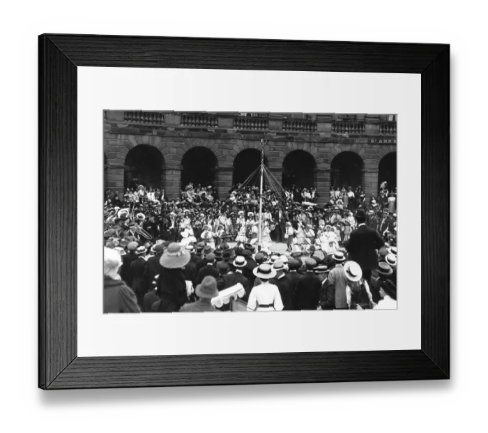 Framed Print : Well Dressing Festival and Maypole Dancing, Buxton Framed Print : Well Dressing Festival and Maypole Dancing, Buxton