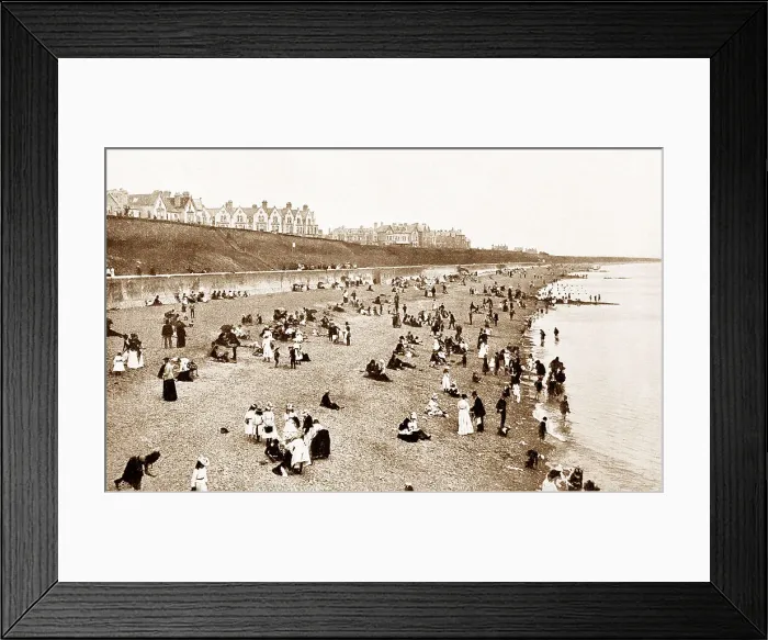 Framed Print : Clacton Beach early 1900s Framed Print : Clacton Beach early 1900s