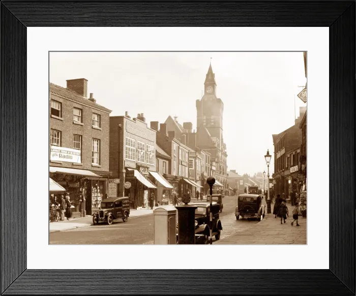 Framed Print : Congleton High Street probably 1930s Framed Print : Congleton High Street probably 1930s