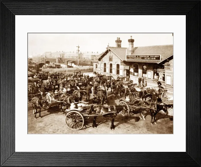 Framed Print : Clitheroe Railway Station Victorian period Framed Print : Clitheroe Railway Station Victorian period