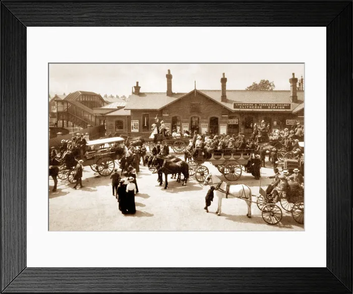 Framed Print : Clitheroe Railway Station Victorian period Framed Print : Clitheroe Railway Station Victorian period