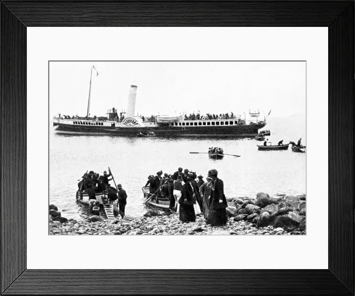 Framed Print : Landing from steamer, Clovelly Framed Print : Landing from steamer, Clovelly