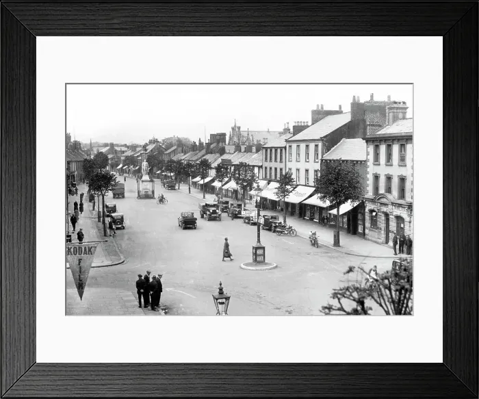 Framed Print : Cockermouth Main Street probably 1920s Framed Print : Cockermouth Main Street probably 1920s