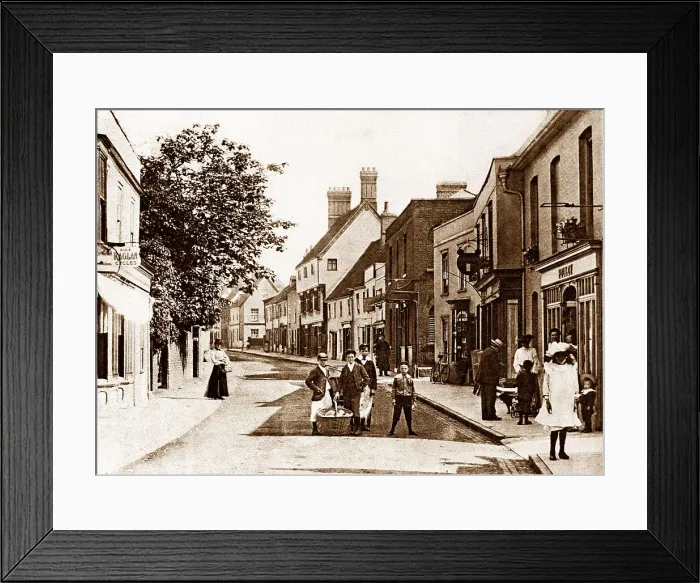 Framed Print : Coggeshall Church Street early 1900s