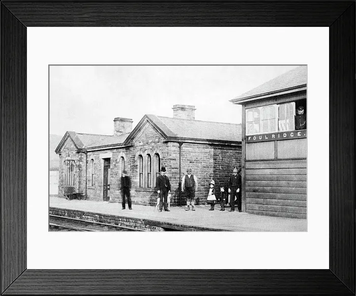Framed Print : Foulridge Railway Station and signal box Framed Print : Foulridge Railway Station and signal box