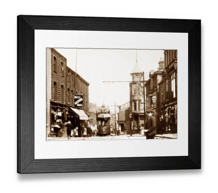 Framed Print : Colne Market Street early 1900s Framed Print : Colne Market Street early 1900s