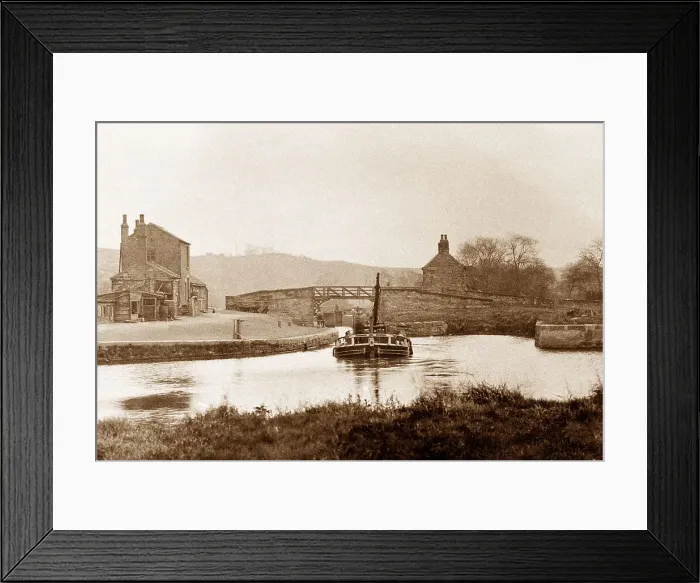Framed Print : Conisbrough The Canal Barge early 1900s Framed Print : Conisbrough The Canal Barge early 1900s