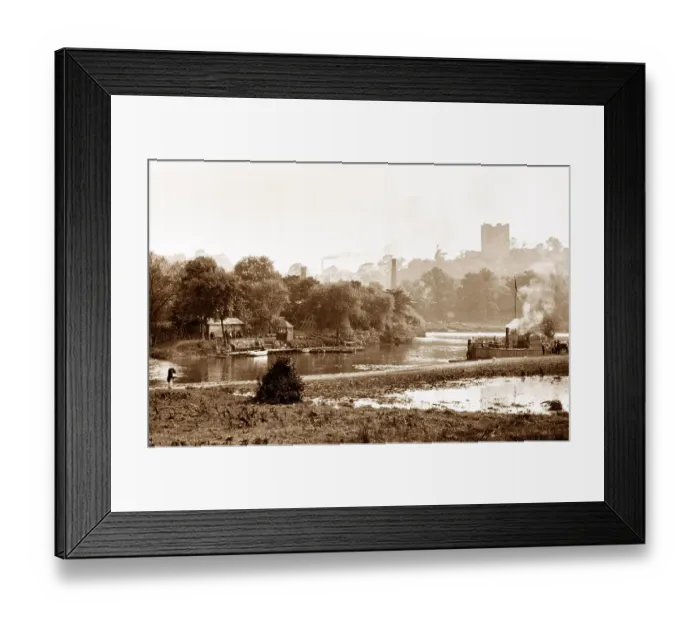 Framed Print : Barges on the River Don, Conisbrough Framed Print : Barges on the River Don, Conisbrough