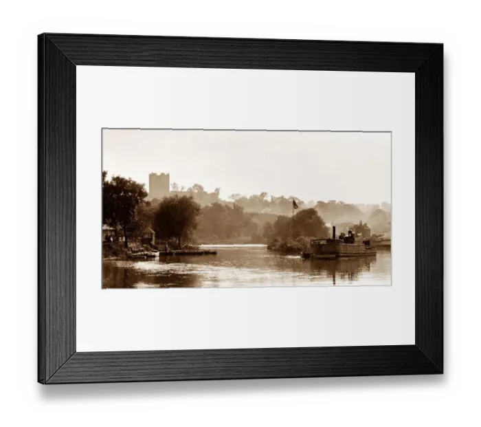 Framed Print : Barges on River Don, Conisbrough Framed Print : Barges on River Don, Conisbrough