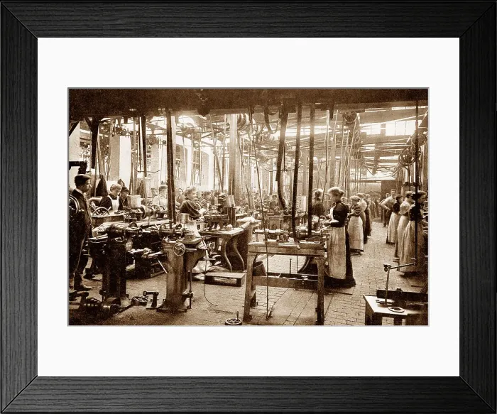 Framed Print : Coventry Bicycle Factory early 1900s Framed Print : Coventry Bicycle Factory early 1900s