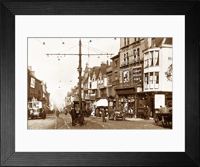 Framed Print : Coventry Cross Cheaping early 1900s Framed Print : Coventry Cross Cheaping early 1900s