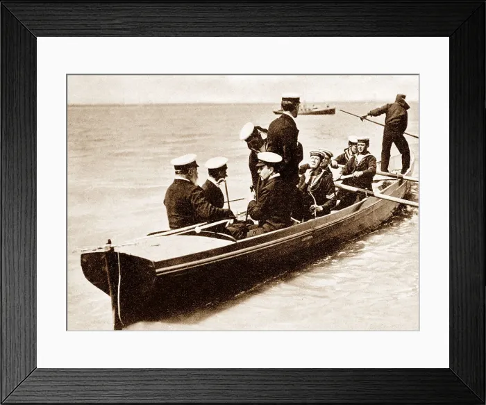 Framed Print : Cowes Week King Edward VII Isle of Wight early 1900s Framed Print : Cowes Week King Edward VII Isle of Wight early 1900s