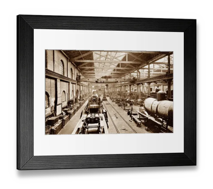 Framed Print : Crewe LNWR Engine Works early 1900s Framed Print : Crewe LNWR Engine Works early 1900s