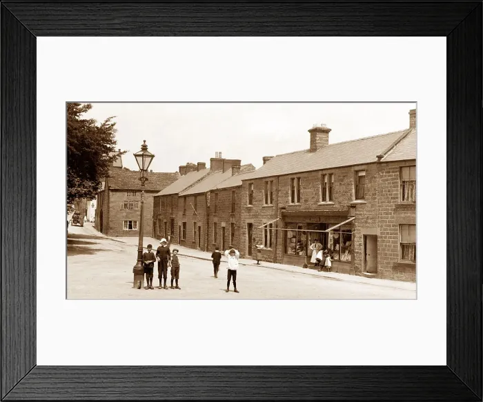 Framed Print : Crich Market Place early 1900s Framed Print : Crich Market Place early 1900s