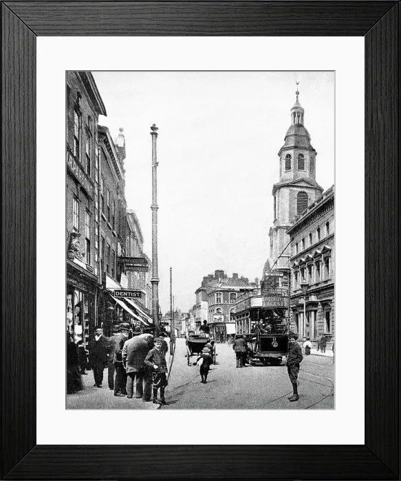 Framed Print : Worcester The Cross early 1900s Framed Print : Worcester The Cross early 1900s