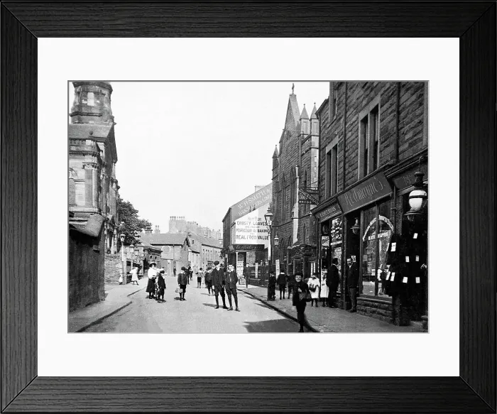 Framed Print : Workington South William Street early 1900s Framed Print : Workington South William Street early 1900s