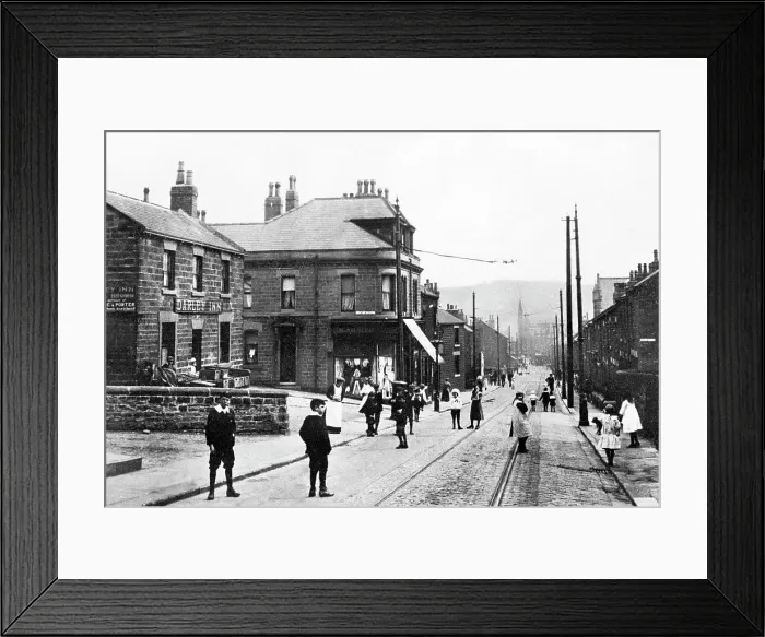 Framed Print : Worsbrough Dale - High Street early 1900s Framed Print : Worsbrough Dale - High Street early 1900s