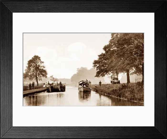 Framed Print : Lord Ellesemere's barge, Bridgewater canal Worsley Framed Print : Lord Ellesemere's barge, Bridgewater canal Worsley