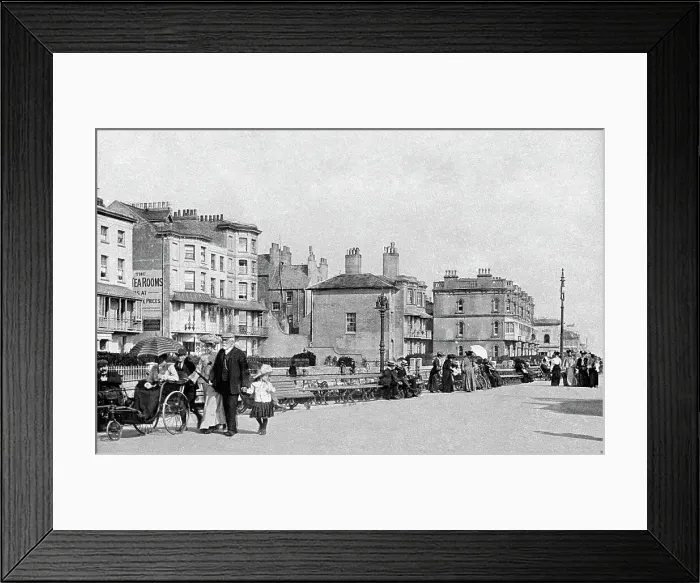 Framed Print : Worthing Promenade early 1900s Framed Print : Worthing Promenade early 1900s