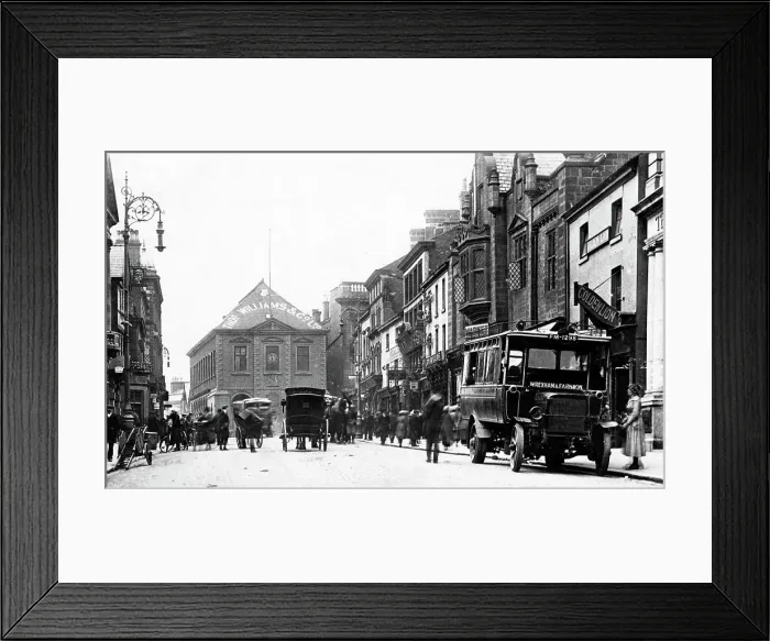 Framed Print : Wrexham High Street probably 1920s Framed Print : Wrexham High Street probably 1920s