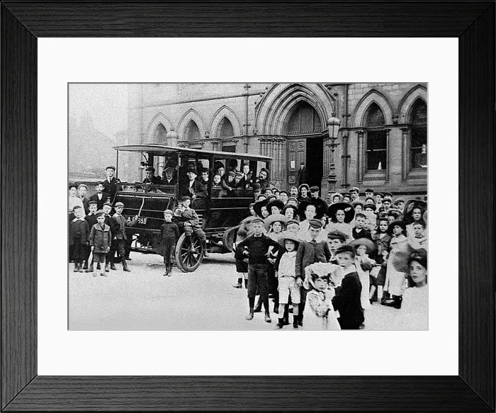 Framed Print : Yeadon Bus Trial early 1900s Framed Print : Yeadon Bus Trial early 1900s