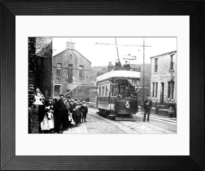Framed Print : Trawden Church Street early 1900s Framed Print : Trawden Church Street early 1900s