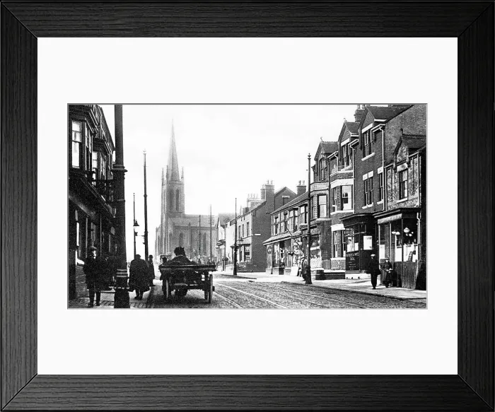Framed Print : Tunstall High Street early 1900s Framed Print : Tunstall High Street early 1900s