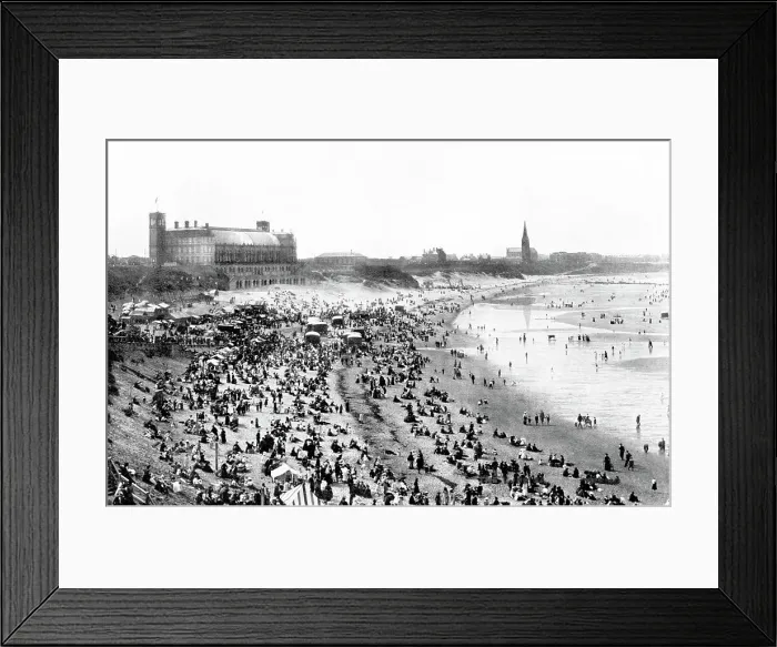 Framed Print : Tynemouth Long Sands early 1900s Framed Print : Tynemouth Long Sands early 1900s
