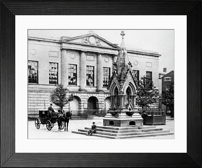 Framed Print : Stafford Market Square Victorian period Framed Print : Stafford Market Square Victorian period