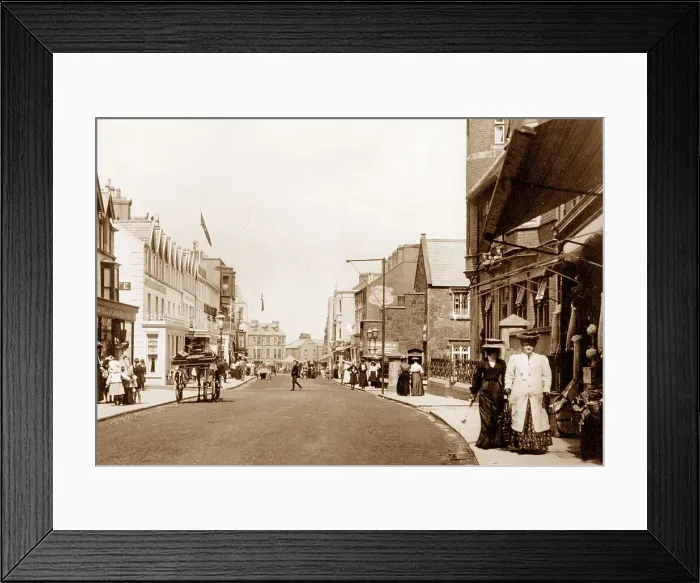 Framed Print : Portrush Main Street early 1900s Framed Print : Portrush Main Street early 1900s