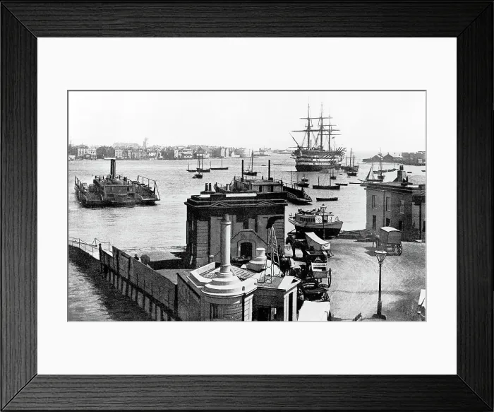 Framed Print : Portsmouth Ferry early 1900s Framed Print : Portsmouth Ferry early 1900s