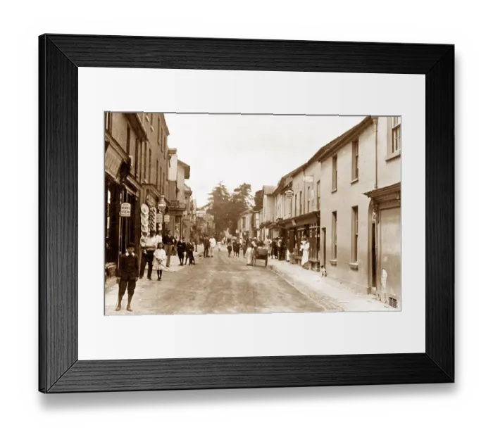 Framed Print : Presteigne High Street early 1900s Framed Print : Presteigne High Street early 1900s