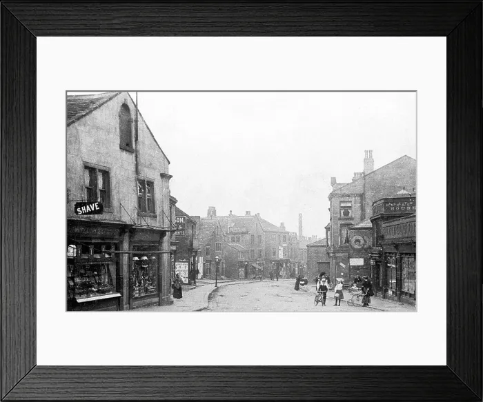 Framed Print : Pudsey Low Town early 1900s Framed Print : Pudsey Low Town early 1900s