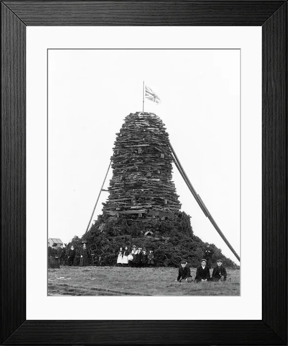 Framed Print : Coronation bonfire, Crook 22nd June 1911 Framed Print : Coronation bonfire, Crook 22nd June 1911