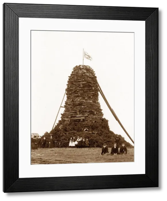 Framed Print : Crook Coronation Bonfire 22nd June 1911 Framed Print : Crook Coronation Bonfire 22nd June 1911