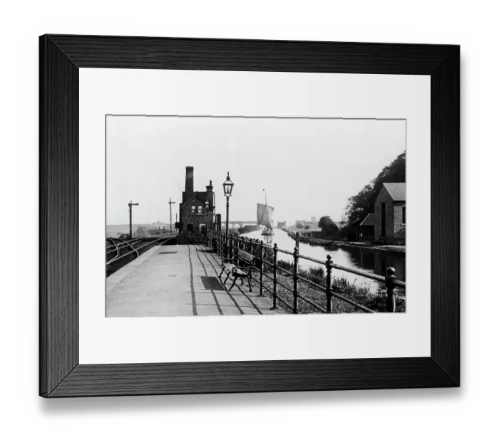 Framed Print : Railway Station and Canal, Crowle Framed Print : Railway Station and Canal, Crowle