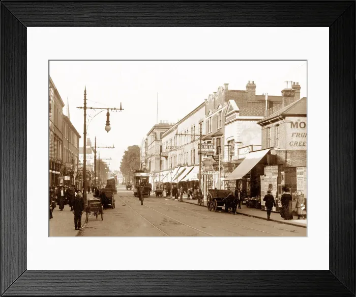 Framed Print : Croydon West - London Road early 1900s Framed Print : Croydon West - London Road early 1900s