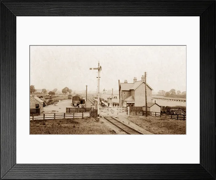 Framed Print : Crowle Town Railway Station early 1900s Framed Print : Crowle Town Railway Station early 1900s