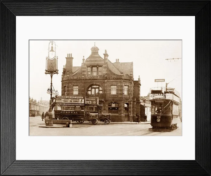 Framed Print : Croydon The Red Deer Pub early 1900s Framed Print : Croydon The Red Deer Pub early 1900s