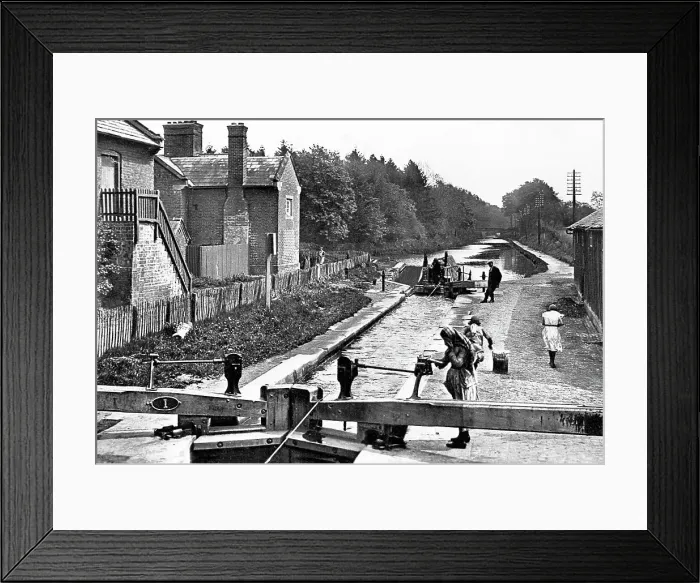 Framed Print : Market Drayton Tykley Locks early 1900s Framed Print : Market Drayton Tykley Locks early 1900s