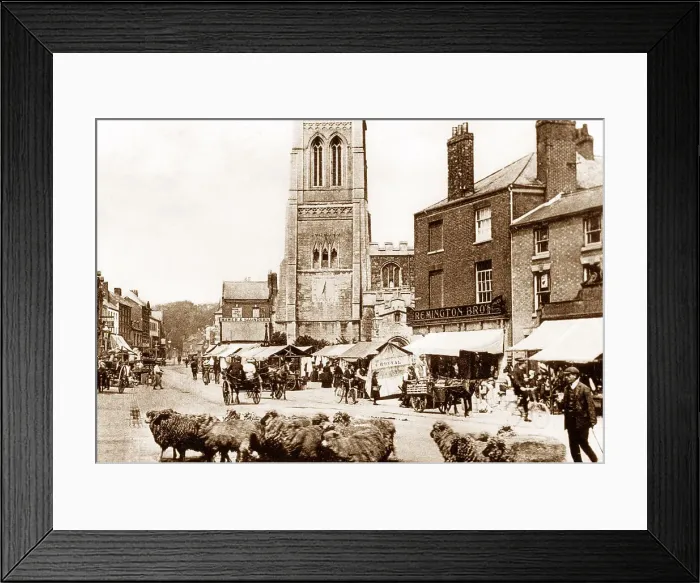 Framed Print : Market Day, Market Harborough Framed Print : Market Day, Market Harborough